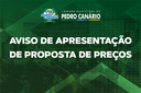 AVISO DE APRESENTAÇÃO DE PROPOSTA DE PREÇOS