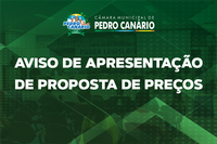 AVISO DE APRESENTAÇÃO DE PROPOSTA DE PREÇOS