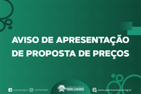 AVISO DE APRESENTAÇÃO DE PROPOSTA DE PREÇOS