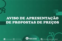 AVISO DE PROPOSTA DE PREÇO:FORNECIMENTO DE MATERIAL DE PAPELARIA