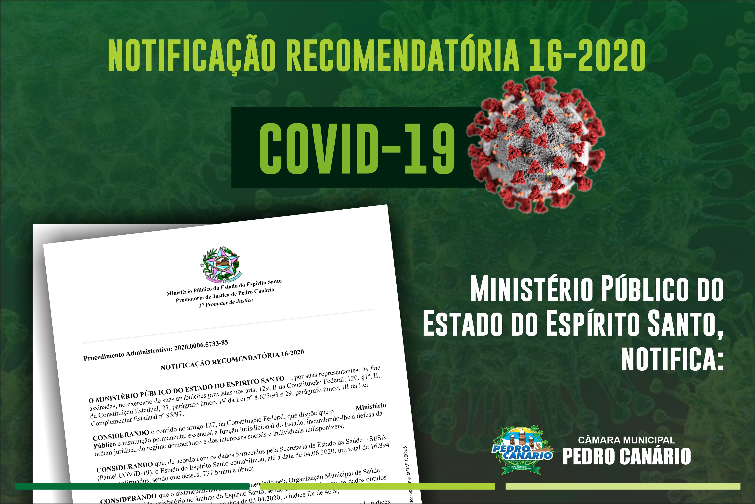 Ministério Público do Estado do Espírito Santo, notifica: