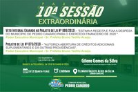 Pauta da 10ª Sessão Extraordinária