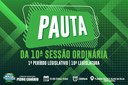 PAUTA DA 10ª SESSÃO ORDINÁRIA