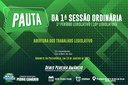 Pauta da 1ª Sessão Ordinária - Início dos Trabalhos Legislativo Pauta da 1ª Sessão Ordinária - Início dos Trabalhos Legislativo