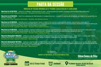 Pauta da 20ª Sessão Ordinária