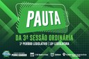 PAUTA DA 3ª SESSÃO ORDINÁRIA PAUTA DA 3ª SESSÃO ORDINÁRIA