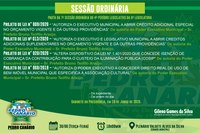 Pauta da 7ª Sessão Ordinária do 4º Período Legislativo da 9ª Legislatura