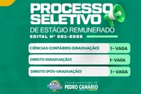 PROCESSO SELETIVO SIMPLIFICADO DE ESTAGIO - GRADUAÇÃO EM DIREITO E CIÊNCIAS CONTABÉIS E PÓS GRADUAÇÃO EM DIREITO