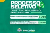 PROCESSO SELETIVO SIMPLIFICADO DE ESTAGIO PARA PROVIMENTO DE VAGAS NÍVEL MÉDIO E TÉCNICO PROFISSIONALIZANTE