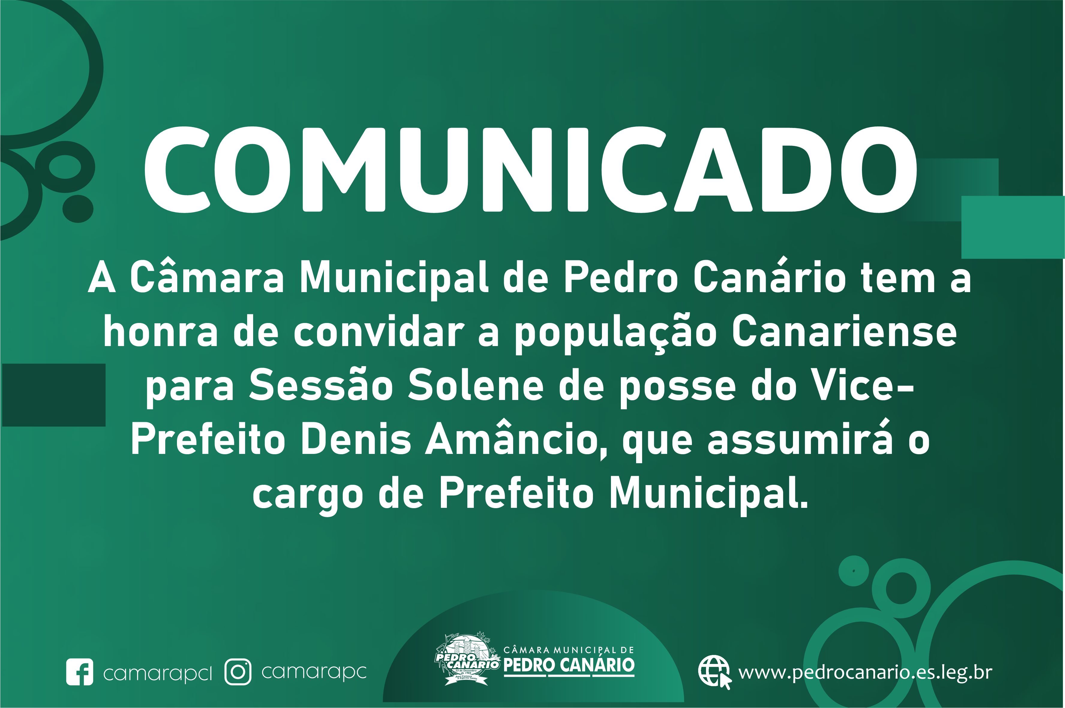 SESSÃO SOLENE DE POSSE DE PREFEITO